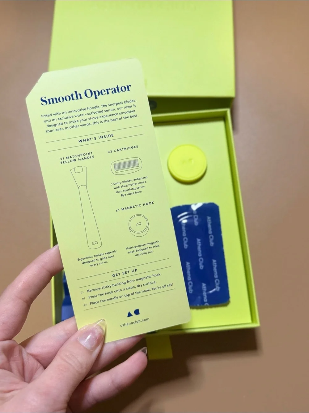 Athena Club Razor Kit - Matchpoint Yellow - NIB